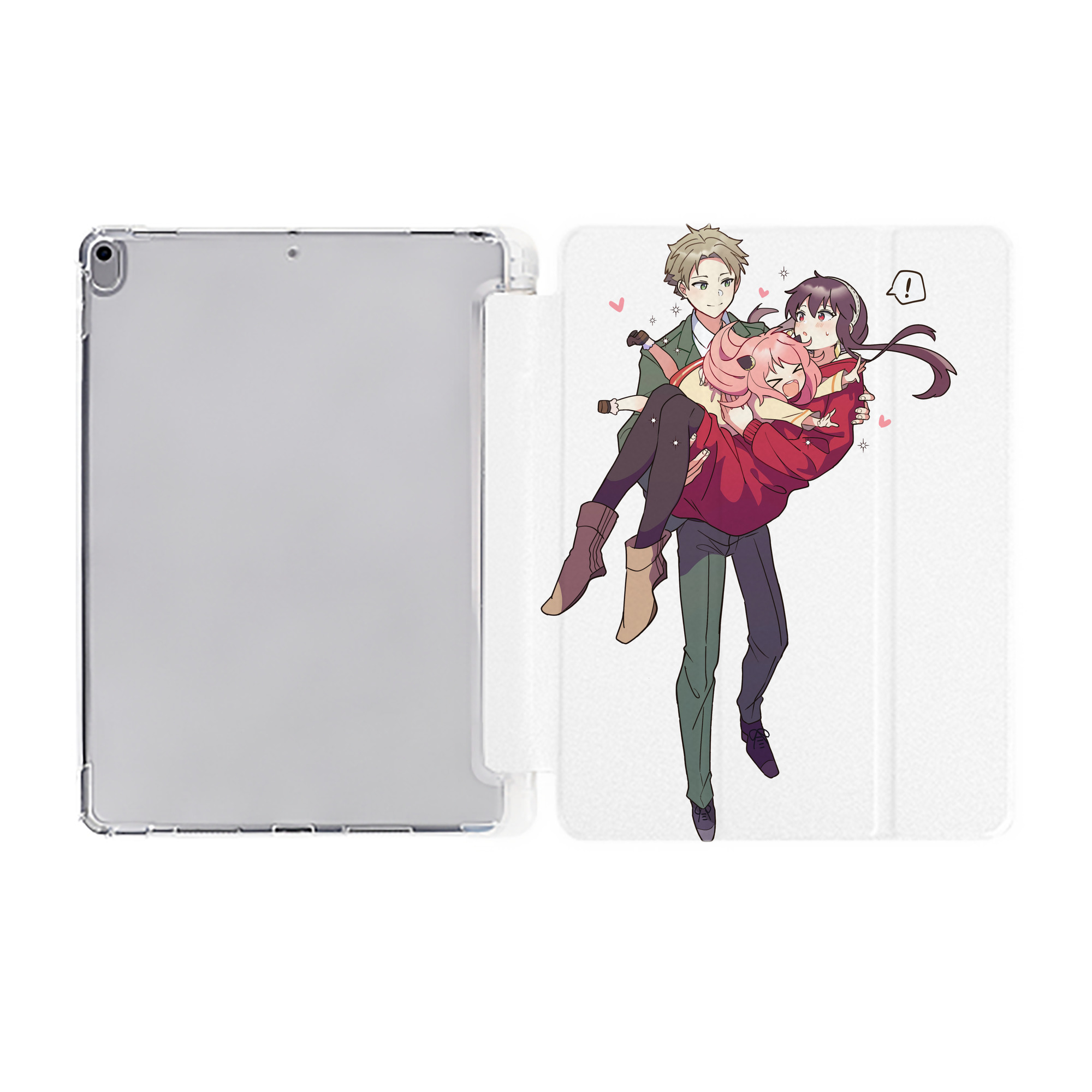 （画像用） SPY×FAMILY间谍家家酒 IPad ケース ペン収納付き 三つ折りスタンド PUレザー×シリコン 対応機種9.5/10.5/10.9インチ